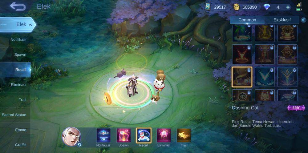 Efek recall Dashing Cat (dok. Moonton/Mobile Legends: Bang Bang)