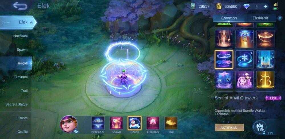 Efek recall Seal of Anvil Crawlers (dok. Moonton/Mobile Legends: Bang Bang)