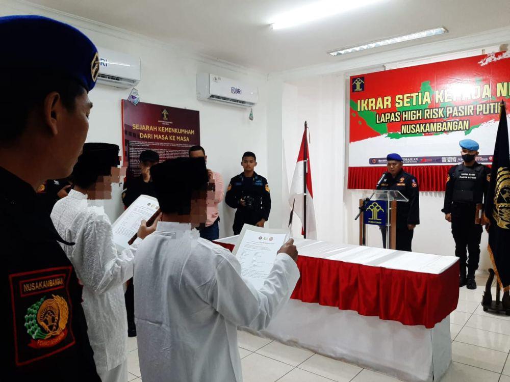 Dua Napi Teroris Lapas High Risk Nusakambangan Pilih Ikrar Setia NKRI