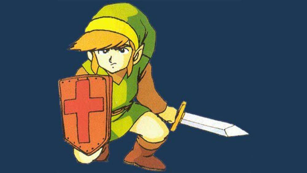 Link memegang perisai dengan simbol tameng (dok. Nintendo)