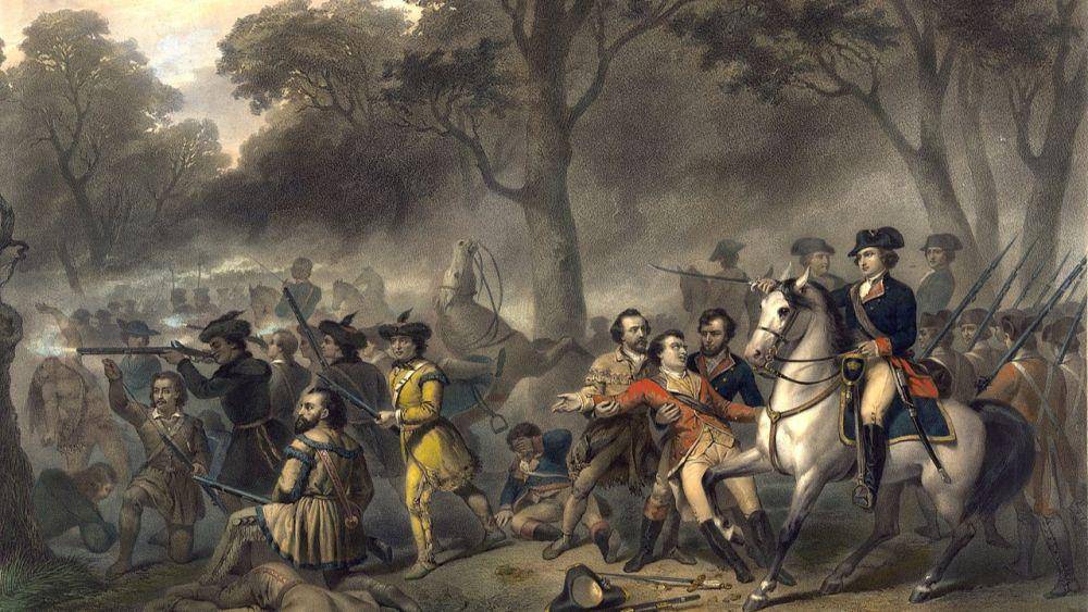 lukisan George Washington dan pasukannya (commons.wikimedia.org/Reǵnier)