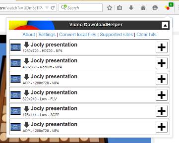 Video DownloadHelper (dok. mig)