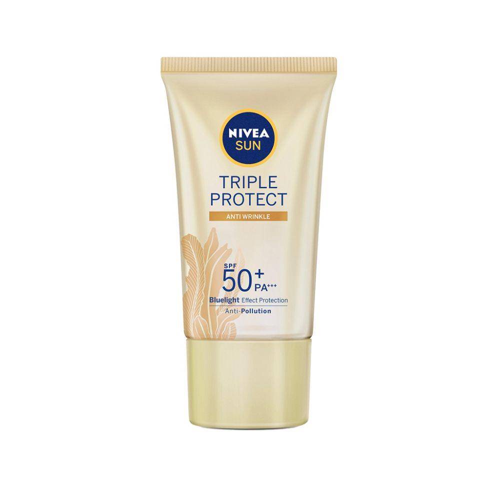 NIVEA SUN Face Serum Triple Protect Anti Wrinkle SPF50+ PA+++ (dok. Shopee/Nivea Official Store)