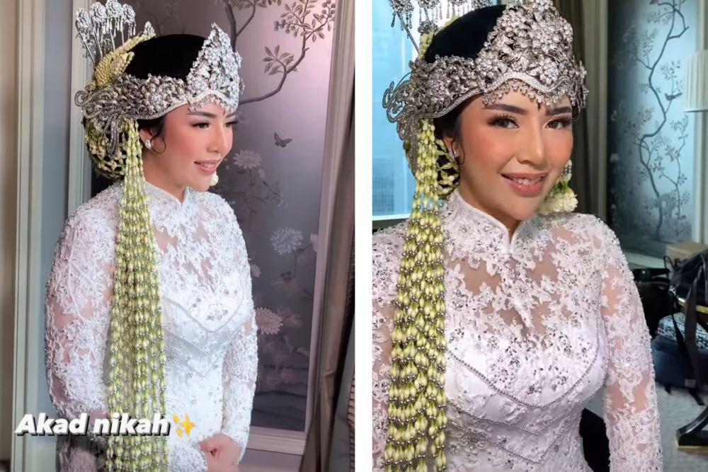 7 Pesona Nurul Kamaria, Istri Baru Angga Wijaya di Hari Pernikahan