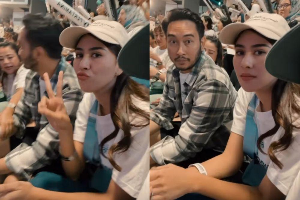 Auto Disorot, 8 Momen Syahnaz dan Jeje Nonton Bareng Lagi-lagi Tenis