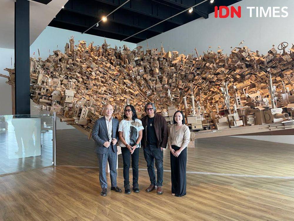 'Media Preview: Pameran Somewhere, Elsewhere, Nowhere' pada Kamis (22/6/23). (IDNTimes/Dina Fadillah Salma)