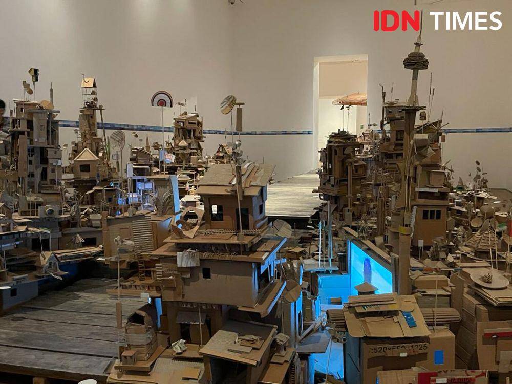 'Media Preview: Pameran Somewhere, Elsewhere, Nowhere' pada Kamis (22/6/23). (IDNTimes/Dina Fadillah Salma)