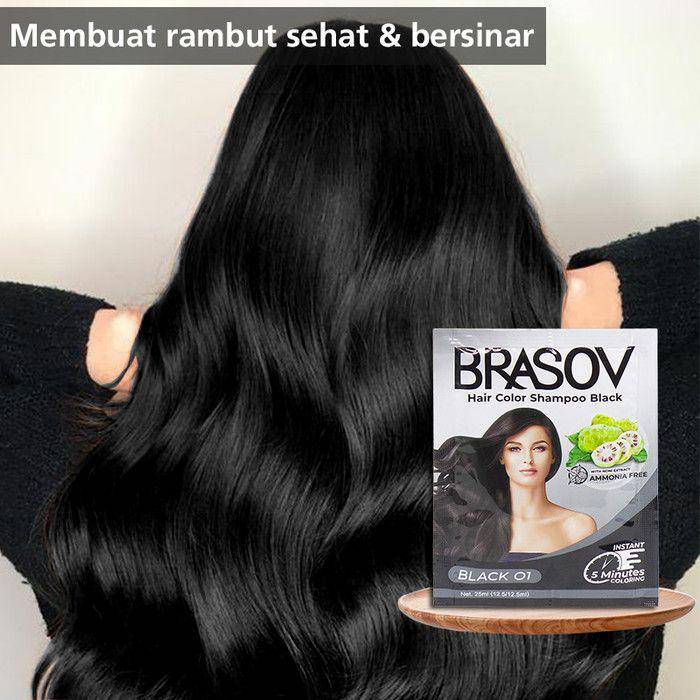 BRASOV Shampoo Pewarna Rambut. (dok. Tokopedia/Brasov Official)