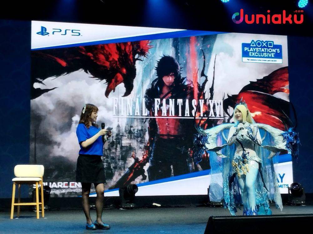 Foto event launching Final Fantasy XVI di Dragon Stage. (Duniaku.com/Fahrul Nurullah)