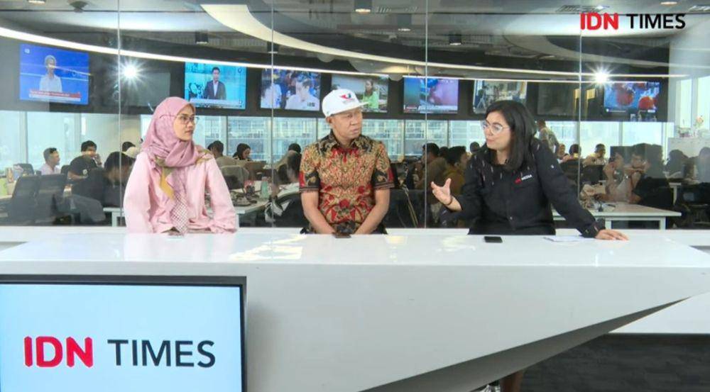 Ketua Bidang Organisasi dan Kaderisasi DPP Perindo, Yusuf Lakaseng ketika mengikuti program Gen Z Memilih di studio IDN Times. (Tangkapan layar YouTube IDN Times)