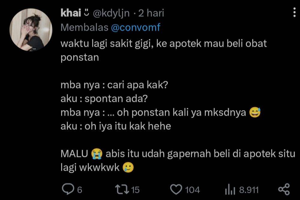 momen lucu akibat gak fokus (twitter.com/kdyljn)