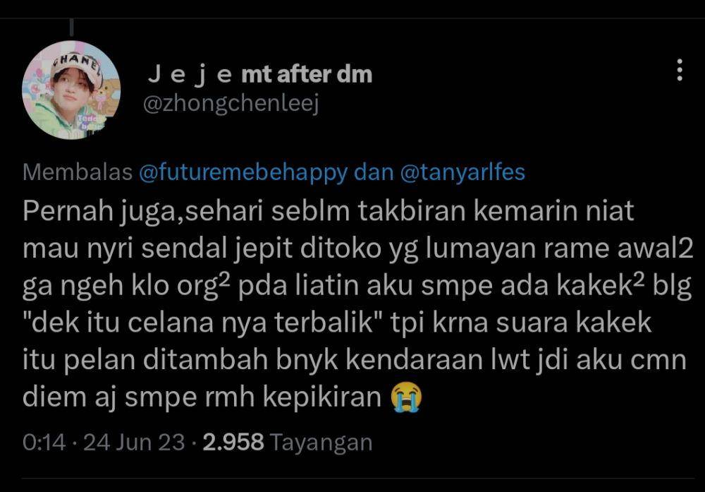 momen lucu akibat gak fokus (twitter.com/zhongchenleej)