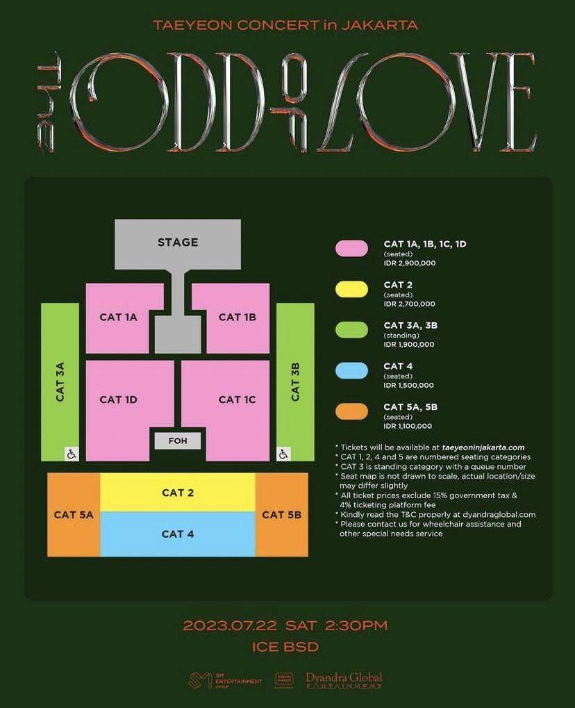 harga tiket konser Taeyeon di Indonesia (Instagram.com/dyandraglobal)