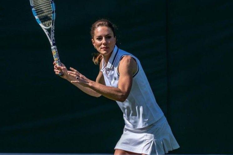 7 Potret Bugar Kate Middleton Main Tenis bareng Roger Federer