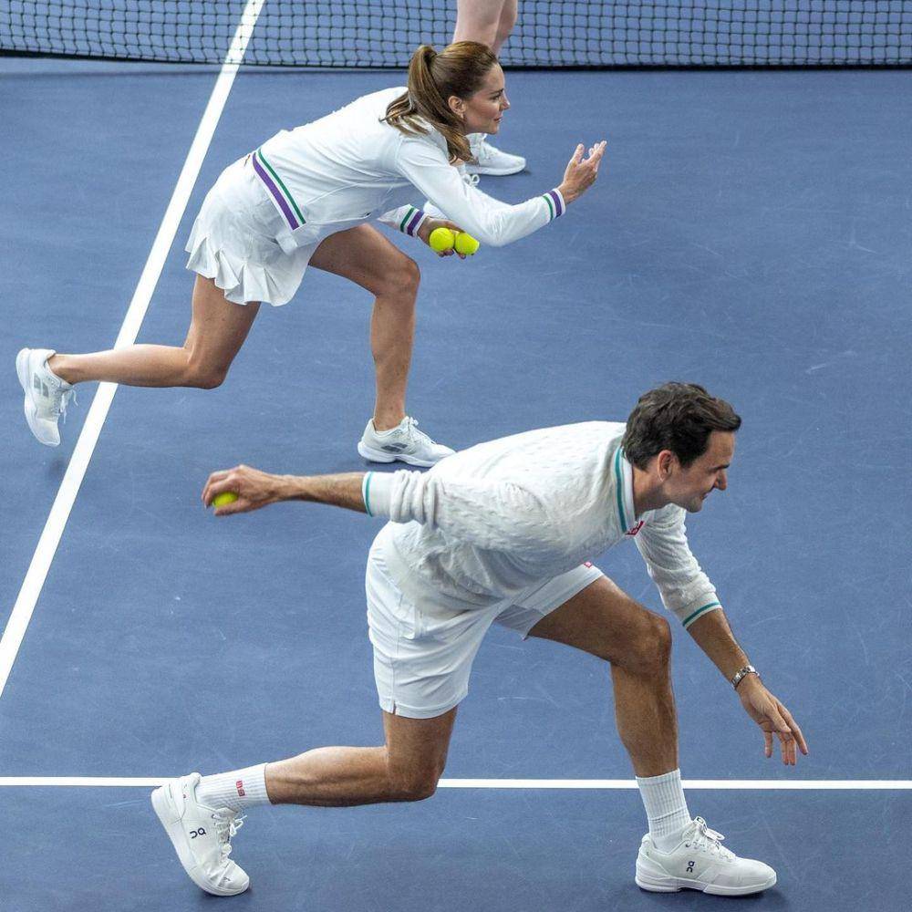 Kate Middleton dan Roger Federer (instagram.com/wimbledon)