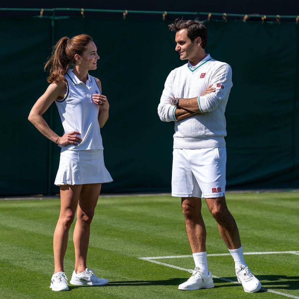 Kate Middleton dan Roger Federer (instagram.com/wimbledon)