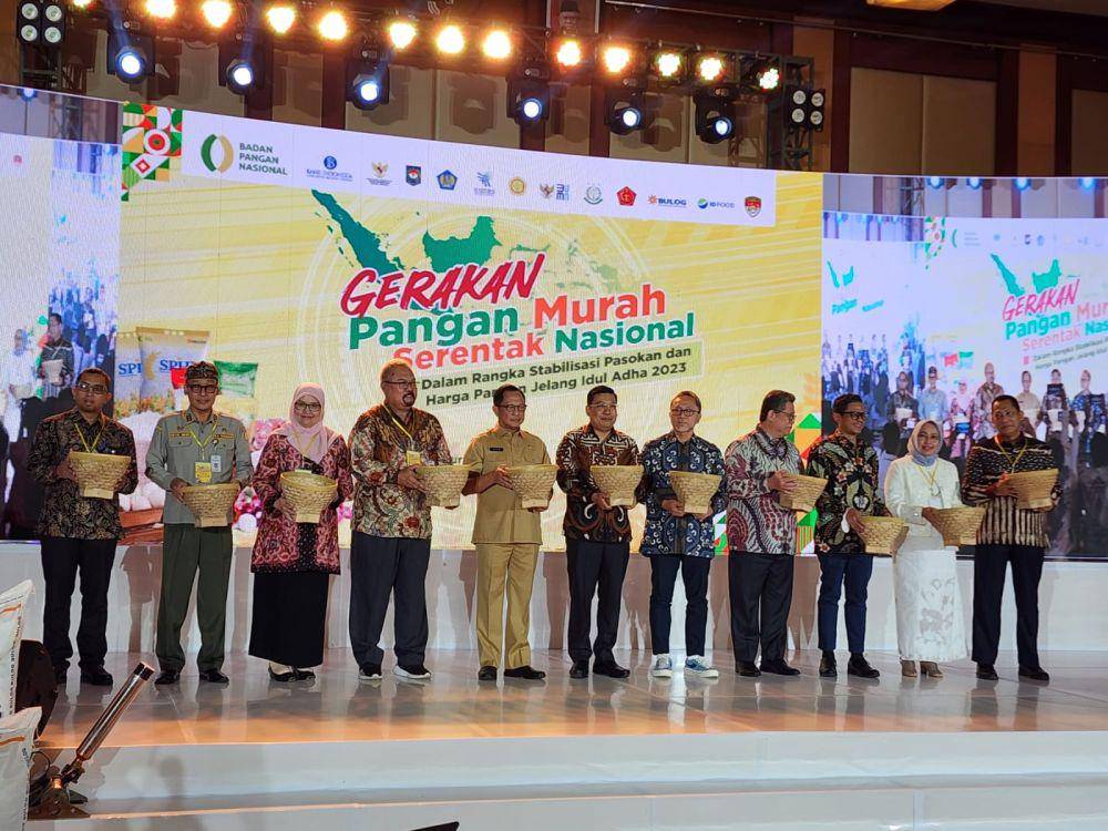 Peluncuran Gerakan Pangan Murah (GPM) Serentak Nasional di Hotel Borobudur, Jakarta, Senin (26/6/2023). (dok. Badan Pangan Nasional)