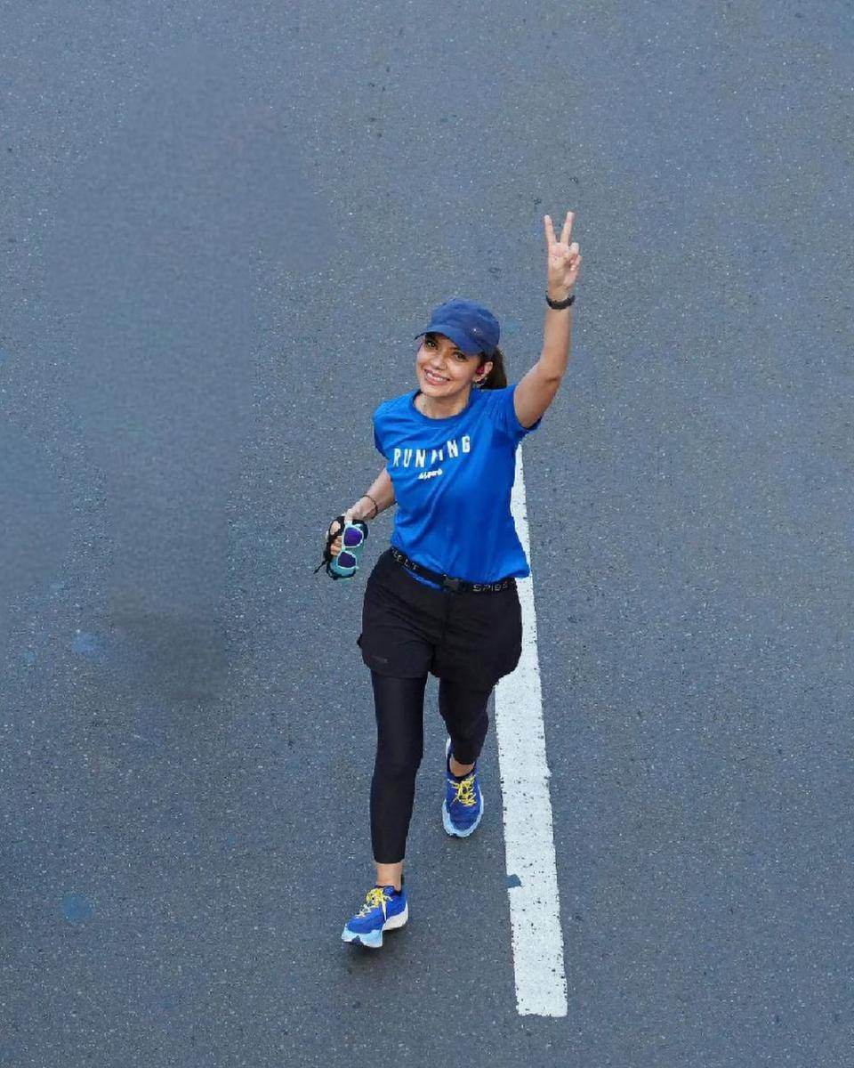 potret Najwa Shihab saat lari (instagram.com/najwashihab)