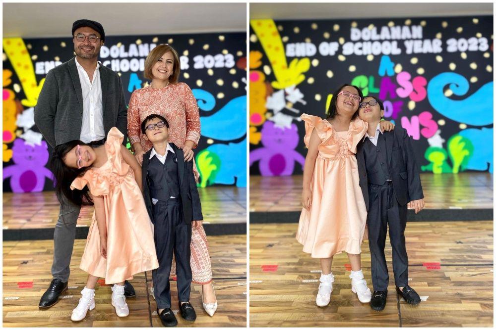 9 Potret Kelulusan TK Anak Kembar Cynthia Lamusu dan Surya Saputra