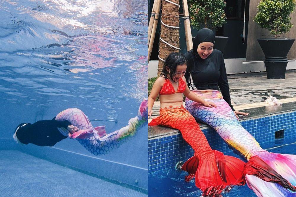 7 Potret Aryani Fitriana Pakai Kostum Mermaid, Lagi Kangen Freedive!