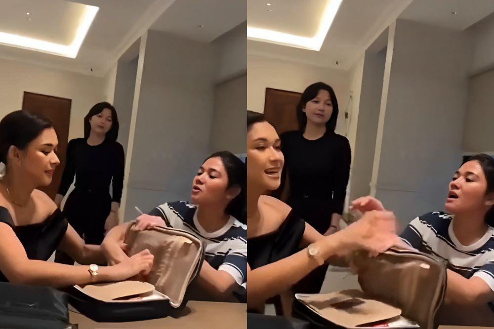 7 Potret Nana dan Naysilla Mirdad Rebutan Makeup, Gemas Banget!