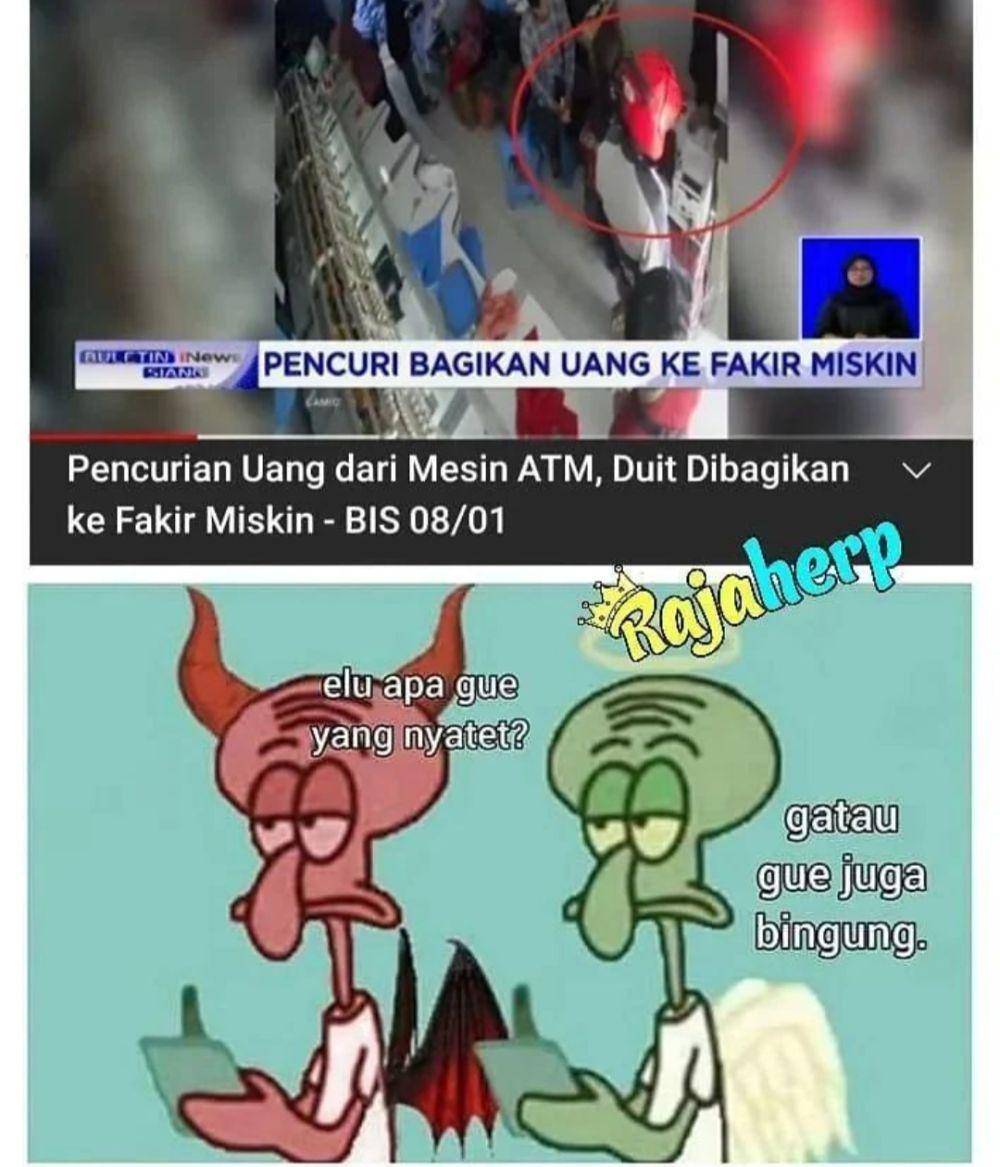 meme catat kebaikan atau keburukan (instagram.com/lawaklucu)