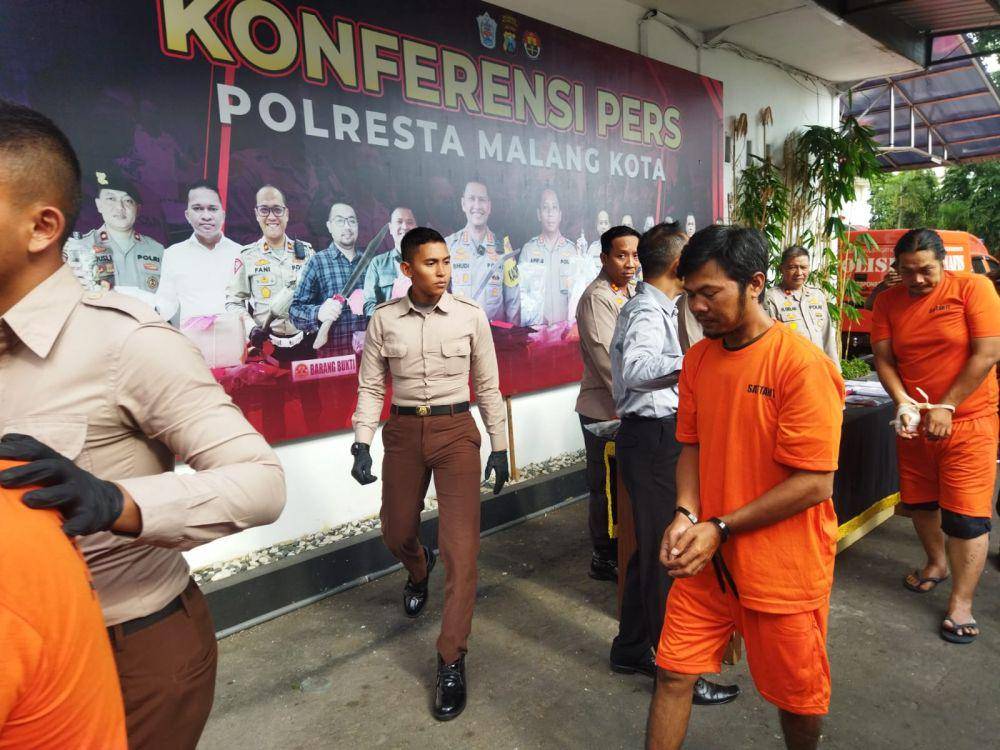 Para pelaku pembunuhan teknis sound sistem di Malang. (IDN Times/Rizal Adhi Pratama)
