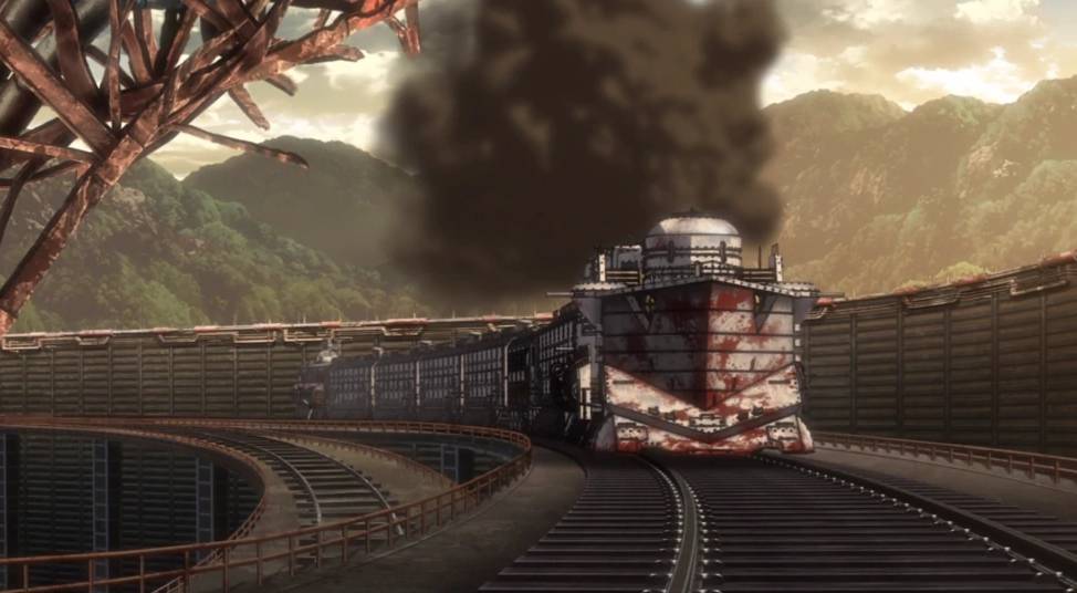 kereta Koutetsujou dari anime Kabaneri of the Iron Fortress (2016) (dok. Wit Studio)