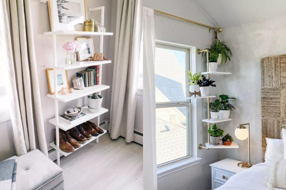 9 Inspirasi Dekorasi Rak untuk Kamar Tidur, Semuanya Elegan!