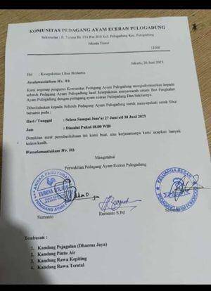 Surat paksaan libur dari ormas/dok pribadi