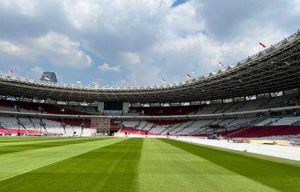 Kondisi lapangan Stadion Utama Gelora Bung Karno, Rabu (28/6/2023). (Dok. PPKGBK).