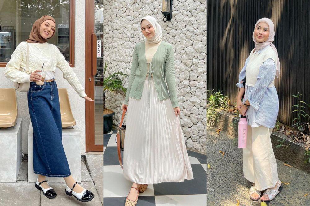 7 Ide Styling Outfit Rajut ala Selebgram Hijab, Simpel dan Manis!