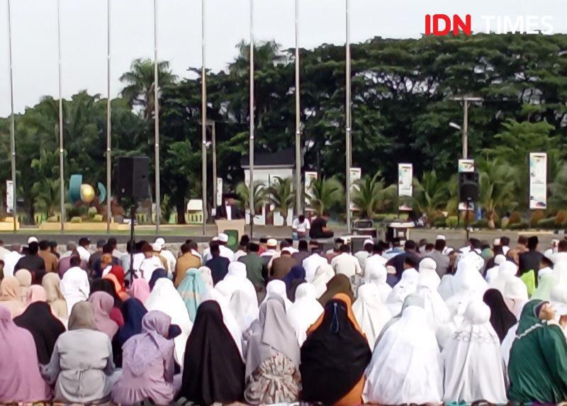 Jemaah Muhammadiyah Sumut Padati  Salat Idul Adha di Lapangan Astaka