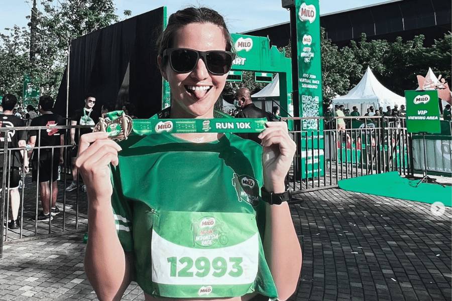 potret Nia Ramadhani mengikuti lari marathon (instagram.com/ramadhaniabakrie)