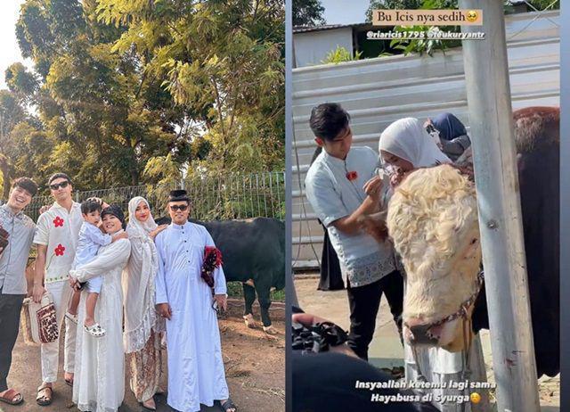 10 Potret Perpisahan Seleb dengan Hewan Kurban, Semua Terharu!