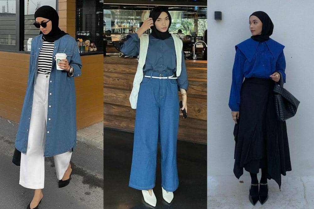 9 Inspirasi OOTD Nuansa Biru ala Fita Wulansari, Stylish Abis!