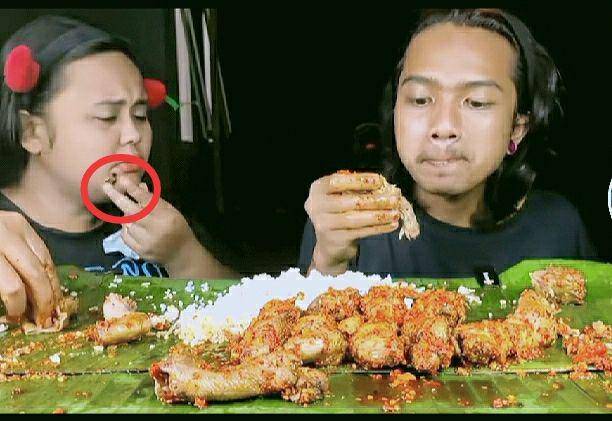 Tiba-tiba terdengar lebah saat membuat konten mukbang (instagram.com/Yesi Andriane)