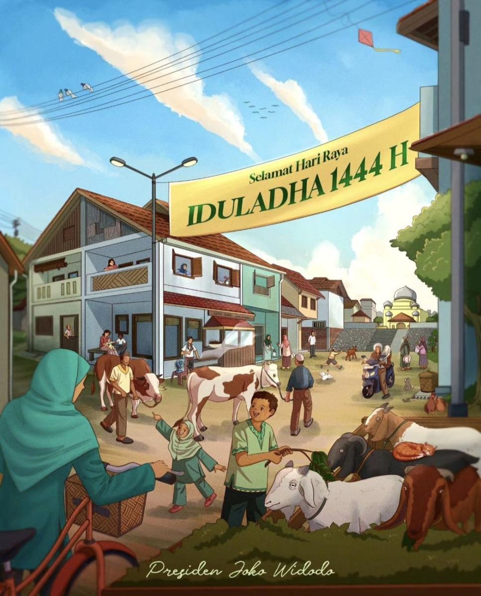 Jokowi Unggah Poster Idul Adha, Warganet Fokus Cari Sosok Ini