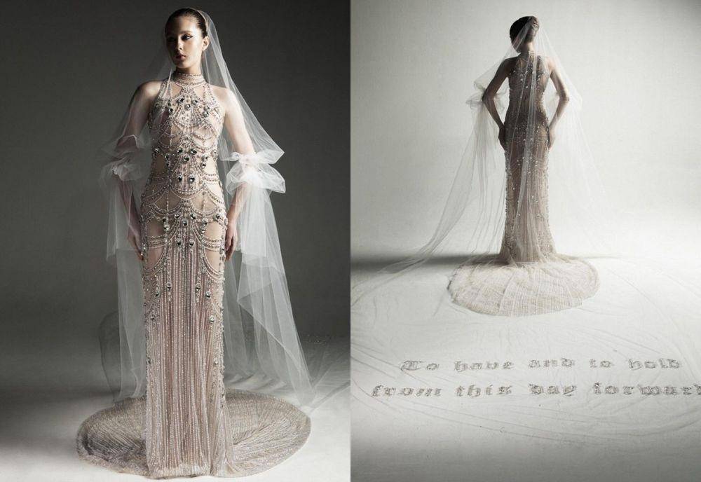 wedding dress rancangan Monica Ivena (instagram.com/monicaivena)