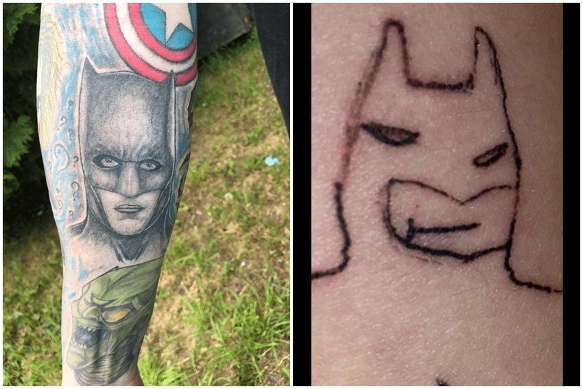 9 Potret Tato Batman yang Bikin Ngakak, Bibirnya Jadi Seksi Gini