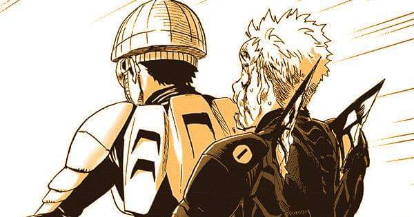 Mumen Rider mengantar Mad Devil Yankee ke rumah sakit ( Dok. tonarinoyj.jp/One Punch Man )