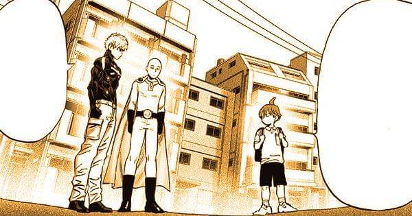 Child Emperor menginformasikan soal sisi gelap Asosiasi Hero ke Saitama dan Genos ( Dok. tonarinoyj.jp/One Punch Man )