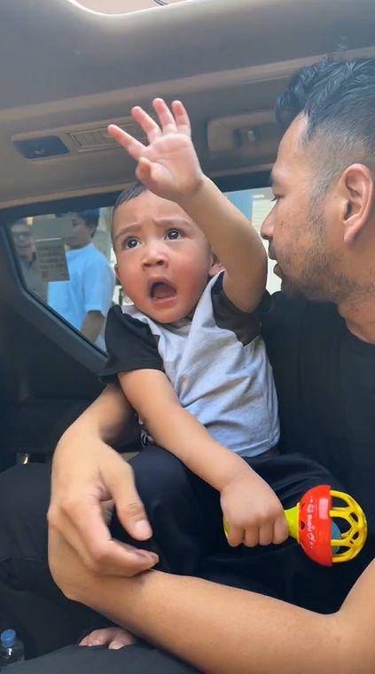potret Rayyanza jumpa fans di lokasi kurban (instagram.com/raffinagita1717 via instagram.com/videoladygigi)