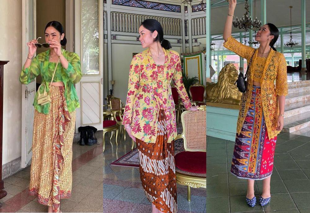7 Kebaya Kutubaru Klasik Warna Terang ala Cicit Mohammad Yamin, Trendi