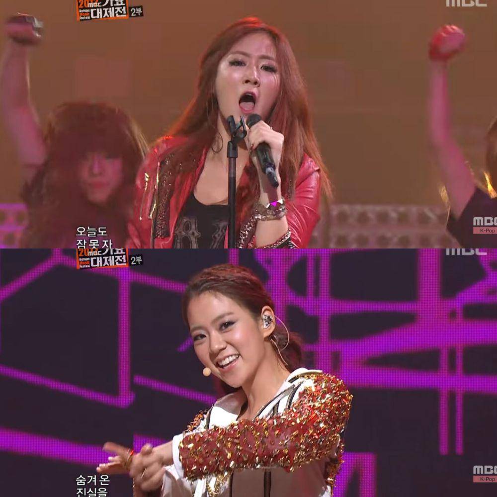 cuplikan penampilan SISTAR dan KARA (youtube.com/MBCkpop)