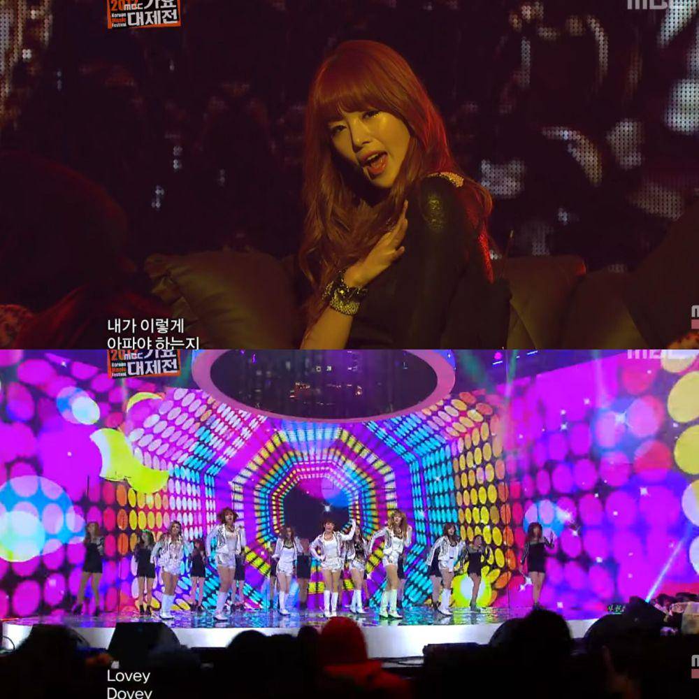 cuplikan penampilan SECRET dan T-ARA (youtube.com/MBCkpop)