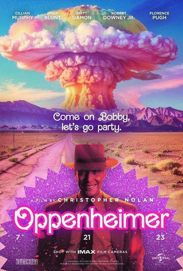 meme barbie vs oppenheimer (twitter.com/Asch790)