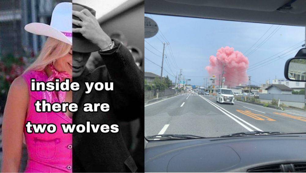 meme barbie vs oppenheimer (twitter.com/el_avraham)