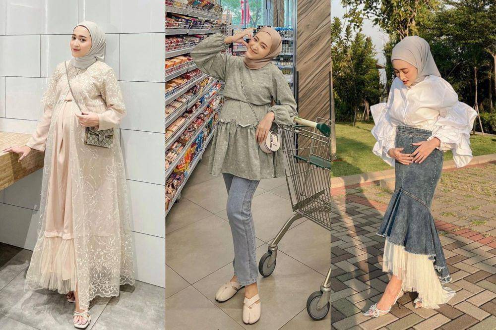 referensi OOTD hijab untuk ibu hamil ala selebgram Seviqe Febinita (instagram.com/seviqfebinita)