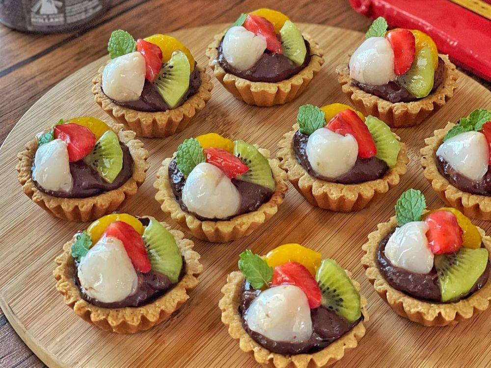 Resep Pie Buah Mini Vla Cokelat, Segarnya Buah-buahan Menggoda Iman